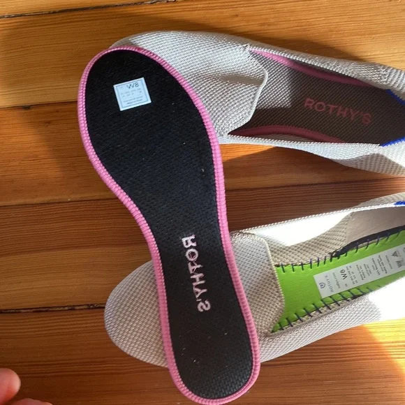 Rothy's Loafers | Tan & Cream Texture | Rounded Toe Flats | Size 8 - Picture 10 of 11